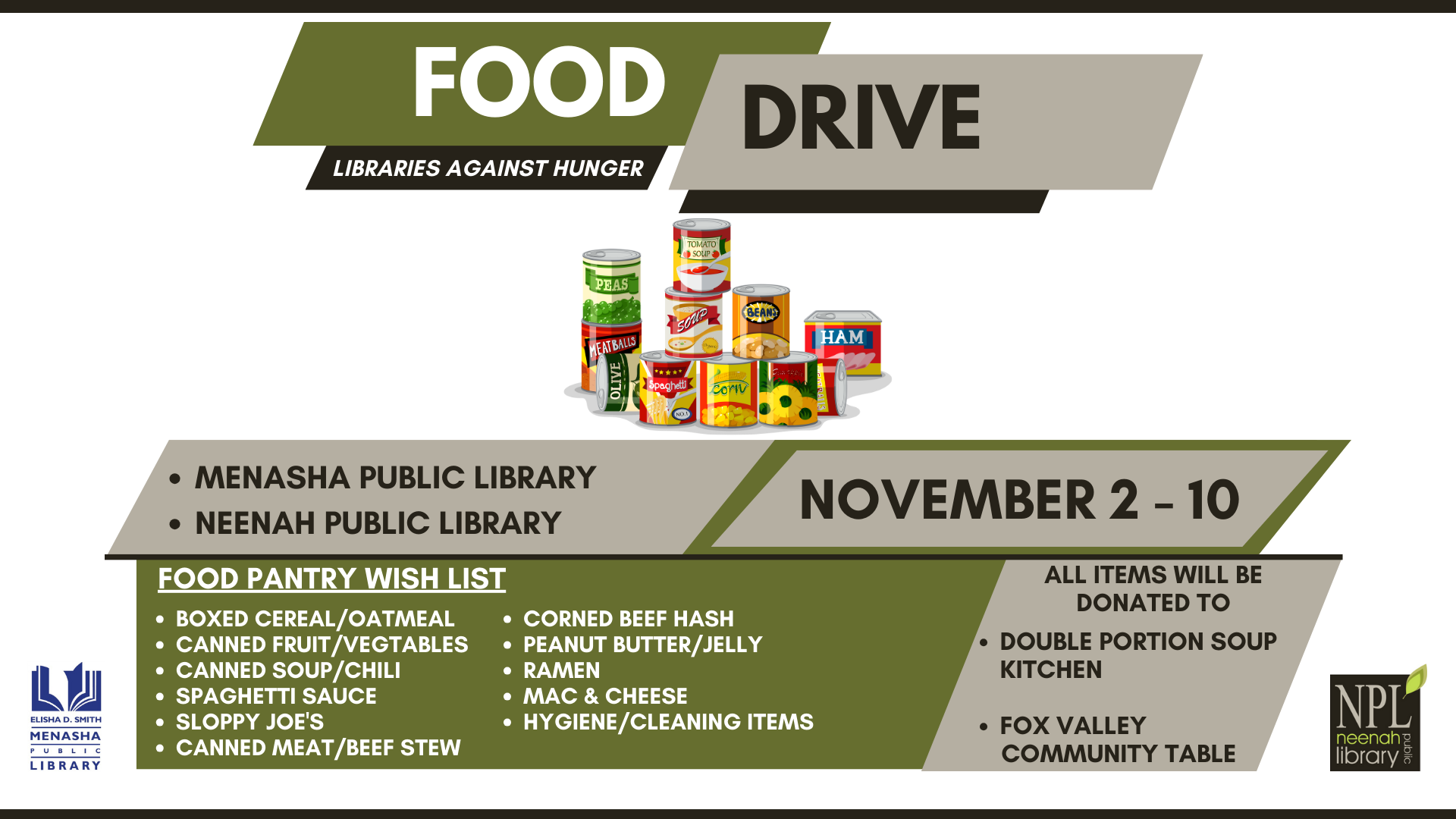 Libraries Against Hunger Food Drive