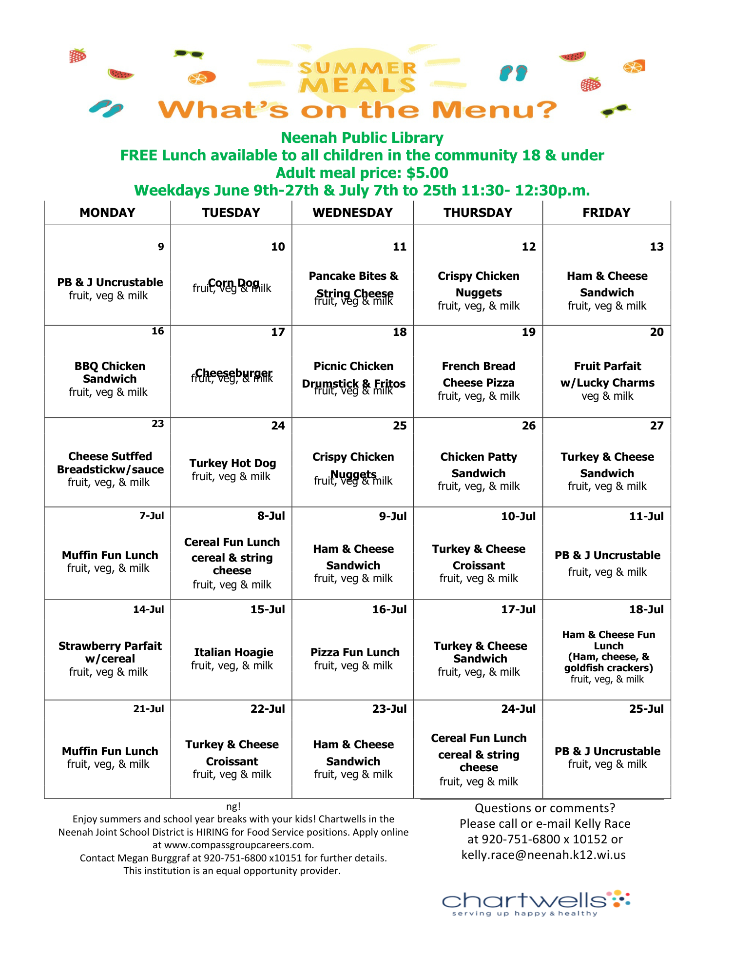 lunch menu