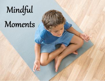 Mindful Moments Child Meditating on mat