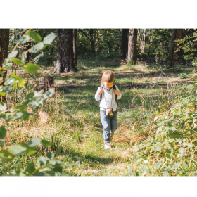 child hiking