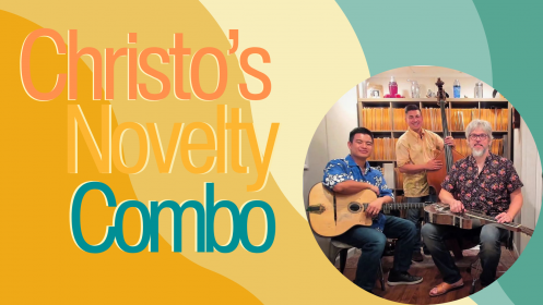 Christo's Novelty Combo with photo of 3 performers in the group.