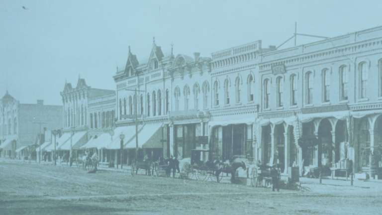 View of Wisconsin Avenue in Neenah from the 1890's