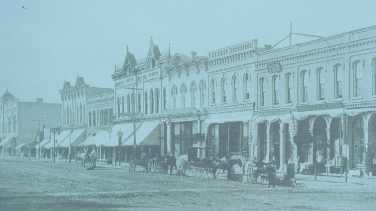 View of Wisconsin Avenue in Neenah from the 1890's